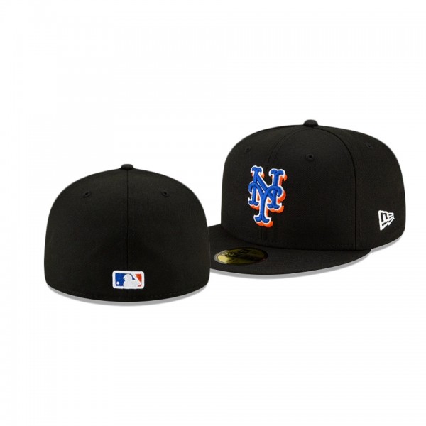 New York Mets Turn Back The Clock Black 59FIFTY Fitted Hat