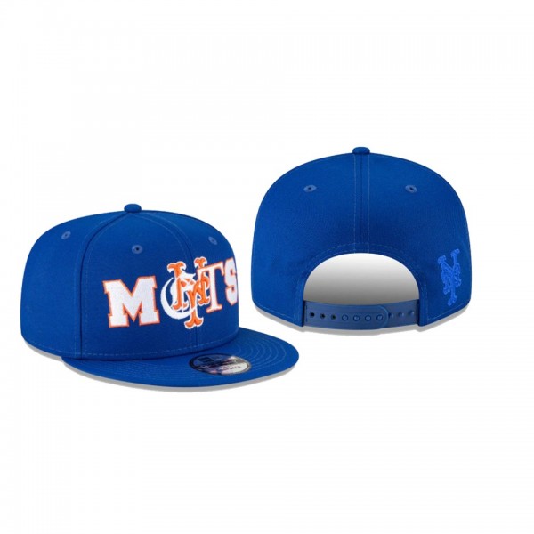 Men's New York Mets Mixed Font Blue 9FIFTY Snapback Hat