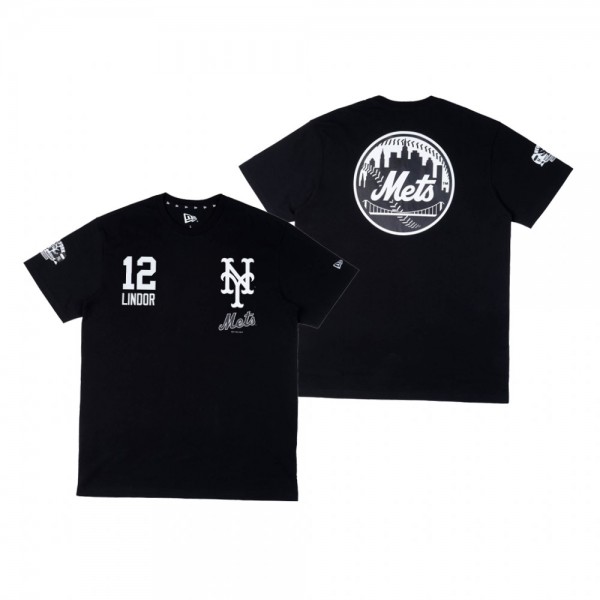 New York Mets Francisco Lindor Black Subway Series T-Shirt