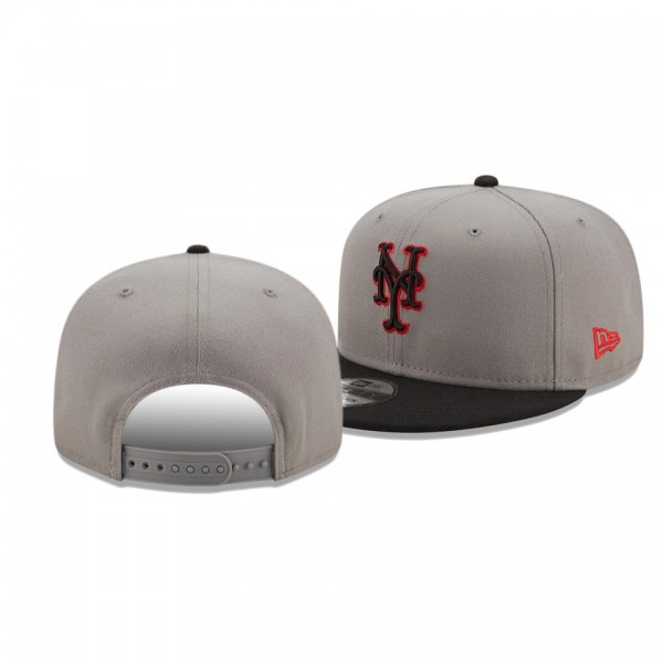 New York Mets Color Pack 2-Tone Gray Black 9FIFTY Snapback Hat