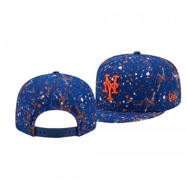 Men's Mets Splatter Royal 9FIFTY Snapback Hat