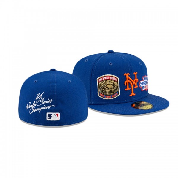 New York Mets World Champions Royal 59FIFTY Fitted Hat
