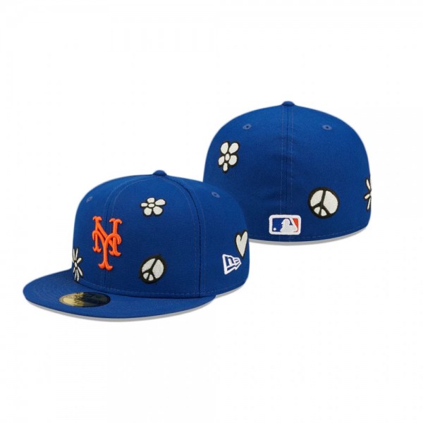 New York Mets Royal UV Activated Sunlight Pop 59FIFTY Fitted Hat