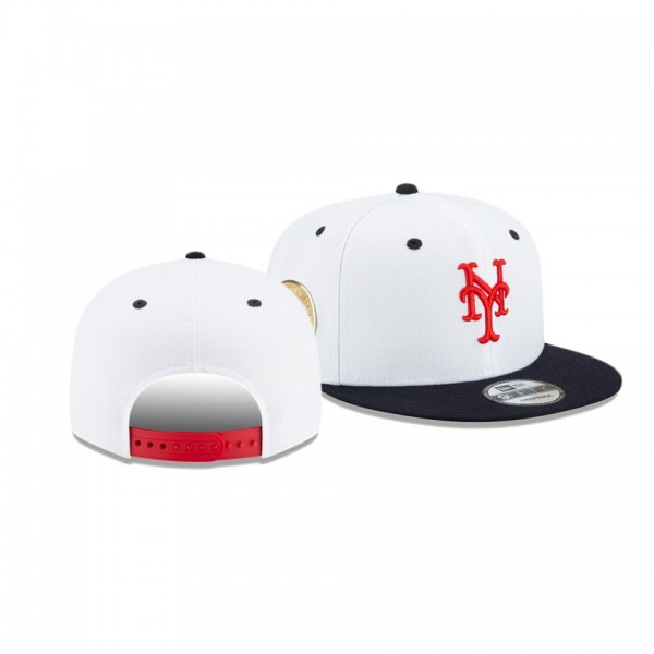 New York Mets Americana White 9FIFTY Snapback Hat