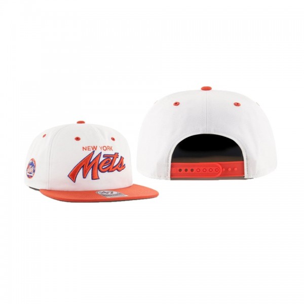Men's New York Mets Cooperstown Crosstown White Captain Rf Hat