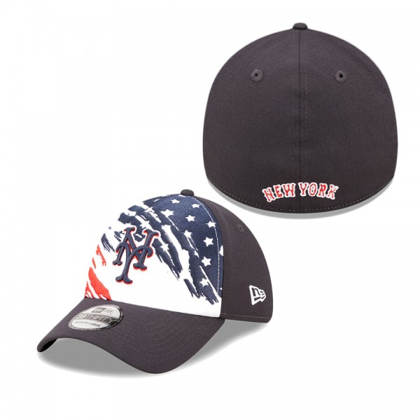 New York Mets Navy 2022 4th Of July Stars Stripes 39THIRTY Flex Hat