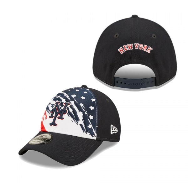 New York Mets Navy 2022 4th Of July Stars Stripes 9FORTY Snapback Adjustable Hat