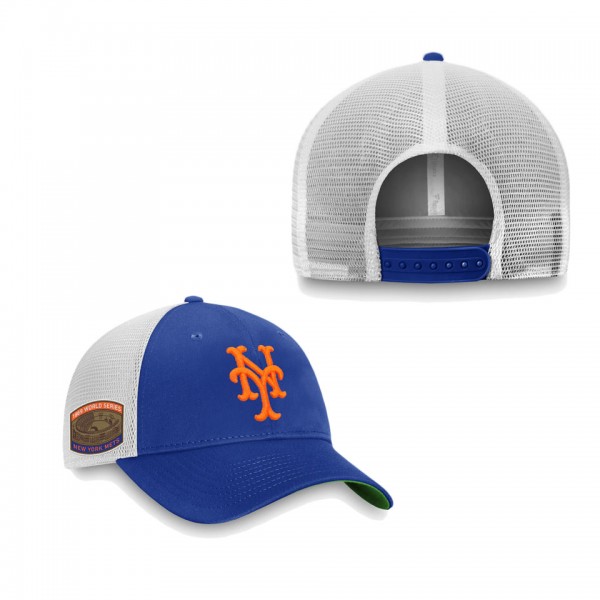 New York Mets Royal 1969 World Series Patch Team Trucker Snapback Hat