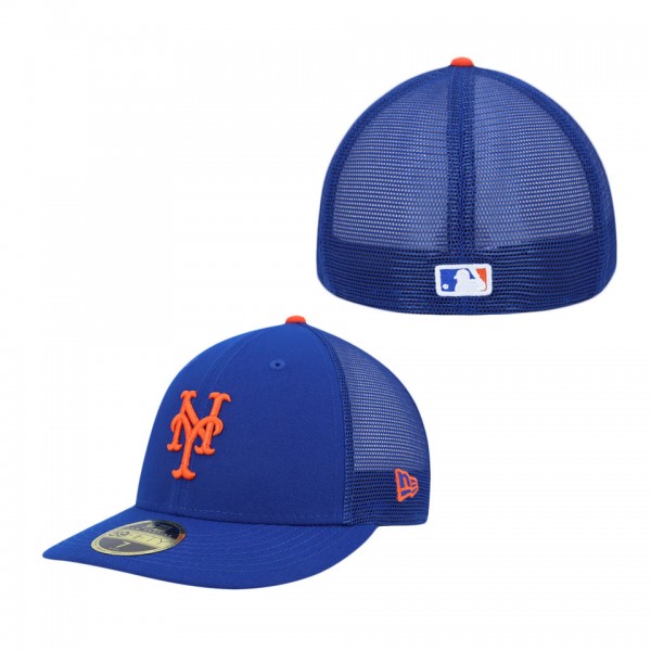 New York Mets Royal Authentic Collection Mesh Back Low Profile 59FIFTY Fitted Hat