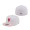 New York Mets New Era Scarlet Undervisor 59FIFTY Fitted Hat White Pink