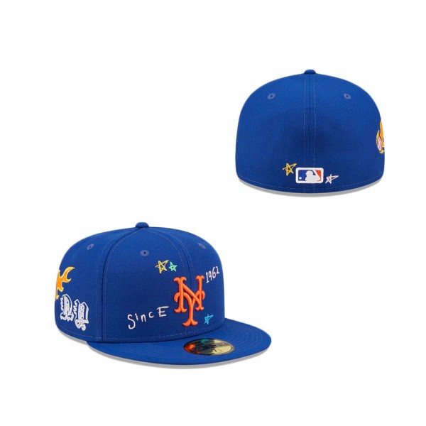 New York Mets Scribble Collection 59FIFTY Fitted Hat