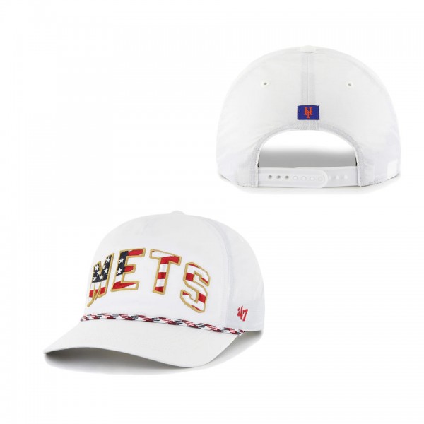New York Mets White Flag Flutter Hitch Snapback Hat