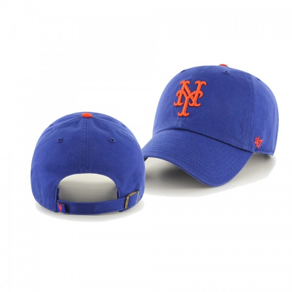 Youth New York Mets Team Logo Royal Clean Up Adjustable Hat