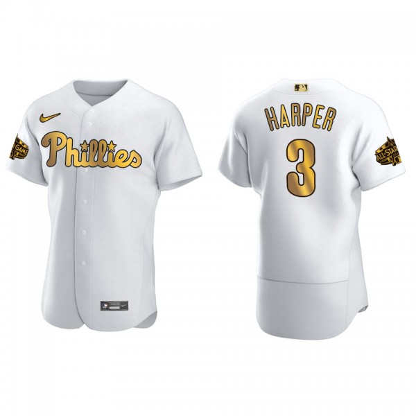 Bryce Harper Philadelphia Phillies White Gold MLB All-Star Game Jersey