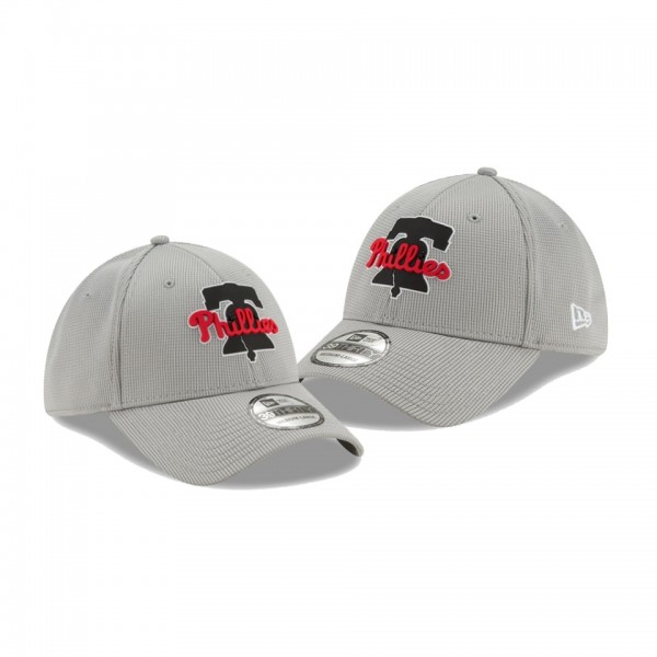 Men's Phillies Clubhouse Gray 39THIRTY Flex Hat