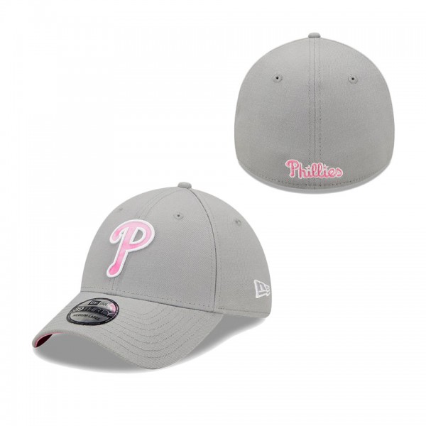 Men's Philadelphia Phillies Gray 2022 Mother's Day 39THIRTY Flex Hat