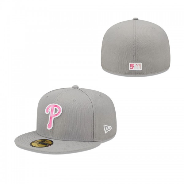 Men's Philadelphia Phillies Gray 2022 Mother's Day On-Field 59FIFTY Fitted Hat
