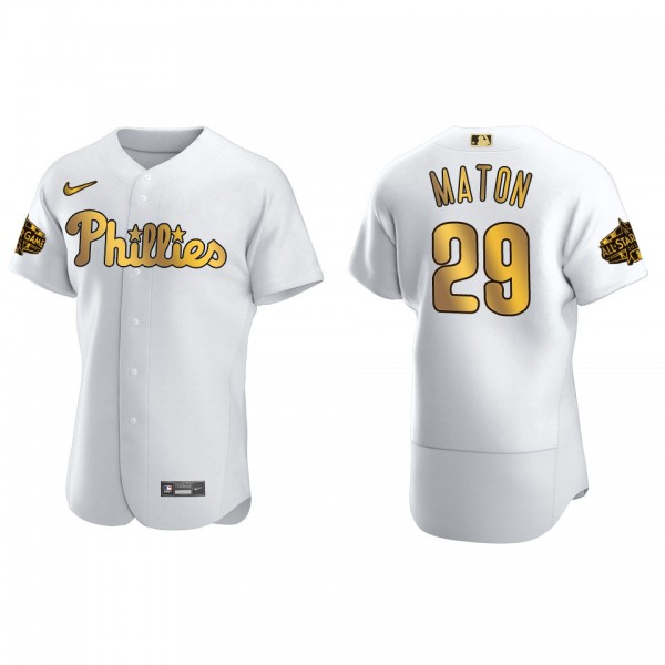 Nick Maton Philadelphia Phillies White Gold MLB All-Star Game Jersey