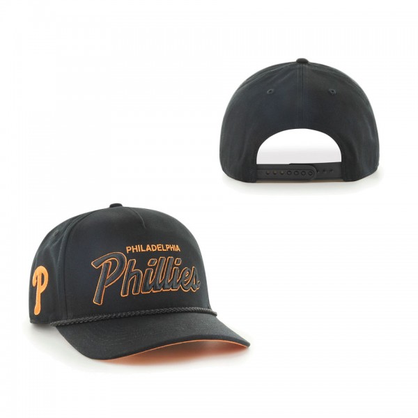 Philadelphia Phillies '47 Mango Undervisor Hitch Snapback Hat Black