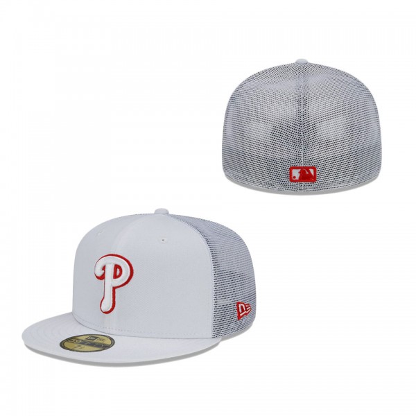 Philadelphia Phillies New Era 2022 Batting Practice 59FIFTY Fitted Hat White