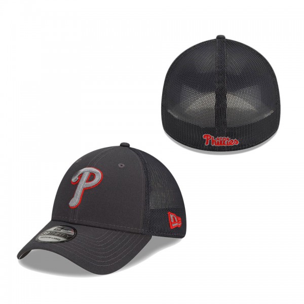 Philadelphia Phillies New Era 2022 Batting Practice 39THIRTY Flex Hat Graphite