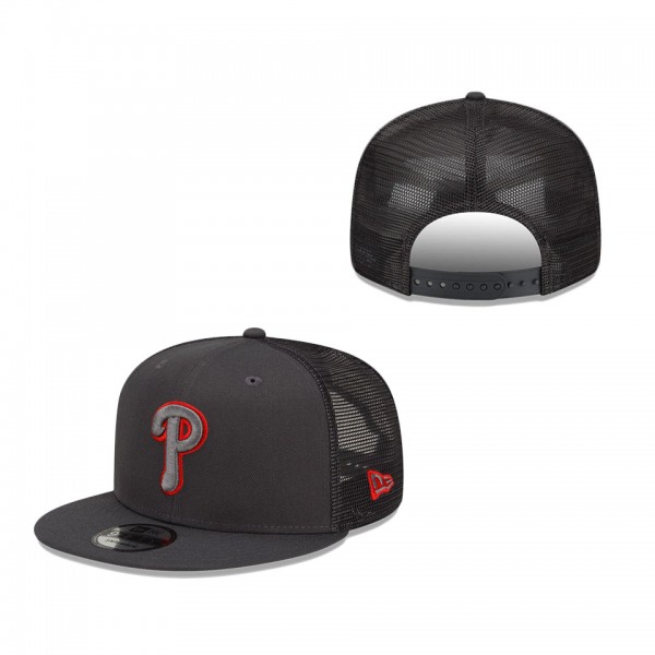 Philadelphia Phillies New Era 2022 Batting Practice 9FIFTY Snapback Adjustable Hat Graphite