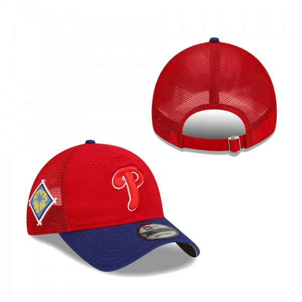 Philadelphia Phillies New Era 2022 Spring Training 9TWENTY Adjustable Hat Red