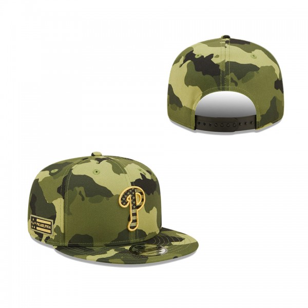 Men's Philadelphia Phillies New Era Camo 2022 Armed Forces Day 9FIFTY Snapback Adjustable Hat
