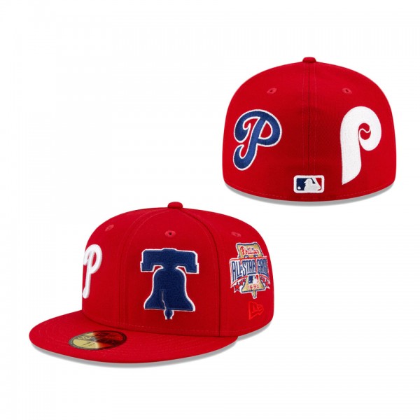 Philadelphia Phillies Patch Pride Fitted Hat Red