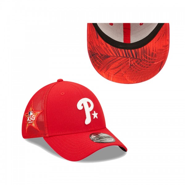 Philadelphia Phillies Red 2022 MLB All-Star Game Workout 39THIRTY Flex Hat