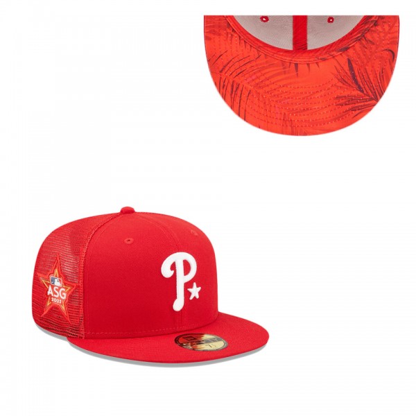 Philadelphia Phillies Red 2022 MLB All-Star Game Workout 59FIFTY Fitted Hat
