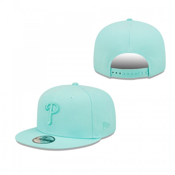 Men's Philadelphia Phillies New Era Turquoise Spring Color Pack 9FIFTY Snapback Hat