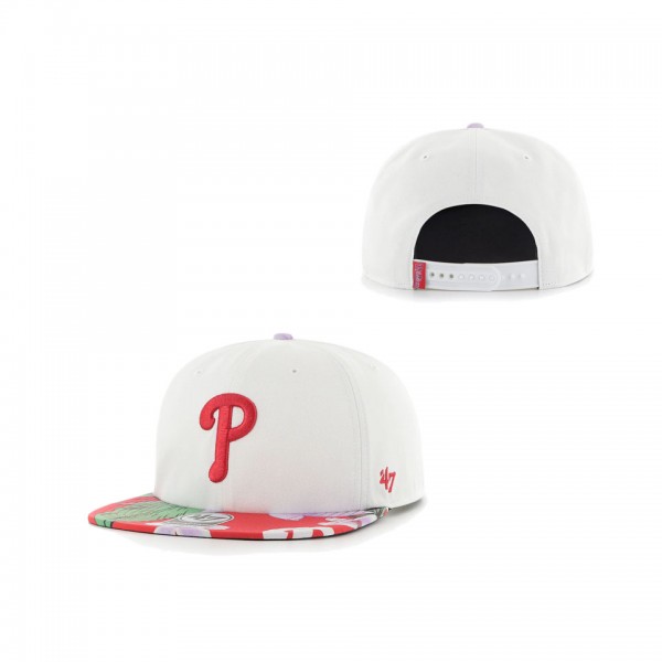 Men's Philadelphia Phillies Hurley X '47 White Paradise Captain Snapback Hat
