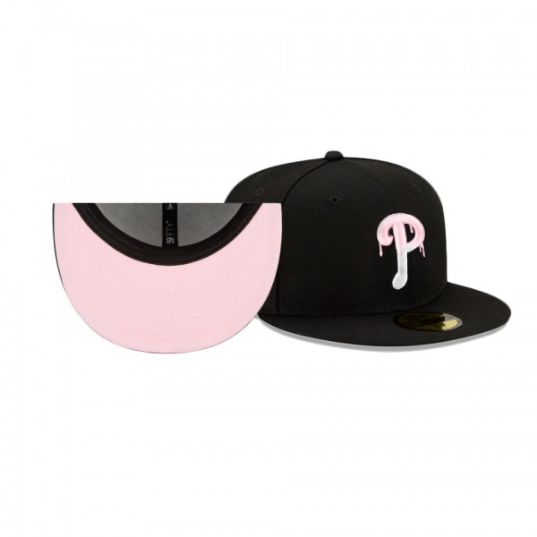 Philadelphia Phillies Team Drip Black 59FIFTY Fitted Hat