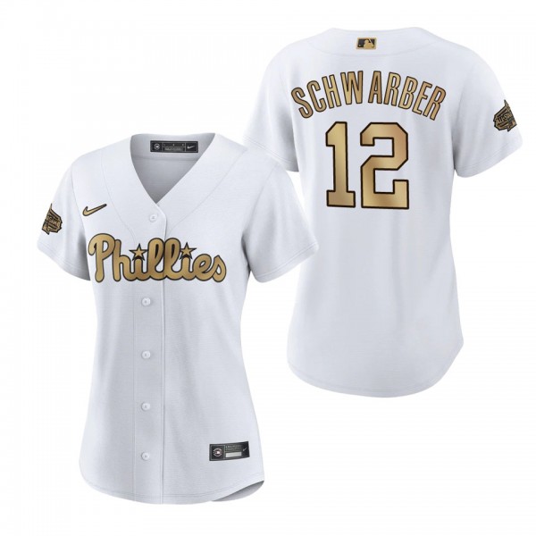 Women's Kyle Schwarber Phillies White 2022 MLB All-Star Game Replica Jersey