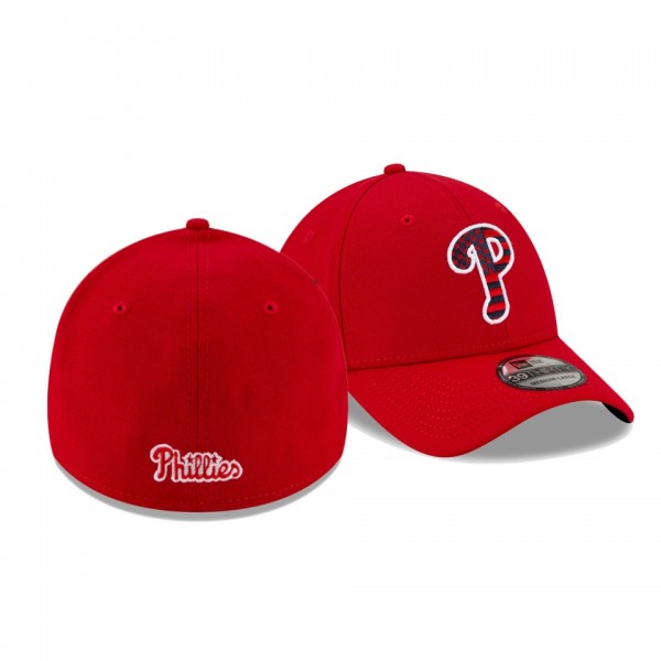 Men's Phillies 2021 Independence Day Red 39THIRTY Flex 4th Of July Hat