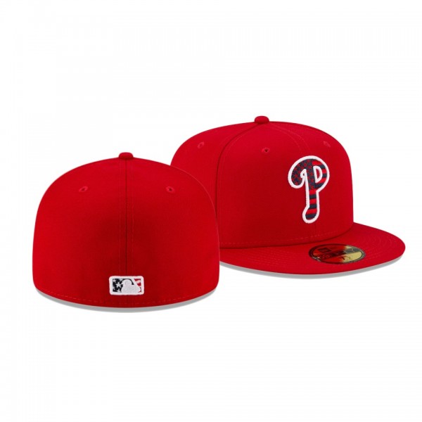 Philadelphia Phillies 2021 Independence Day Red 59FIFTY 4th Of July Hat