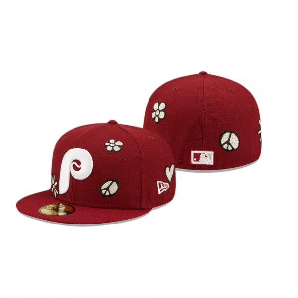 Philadelphia Phillies Red UV Activated Sunlight Pop 59FIFTY Fitted Hat