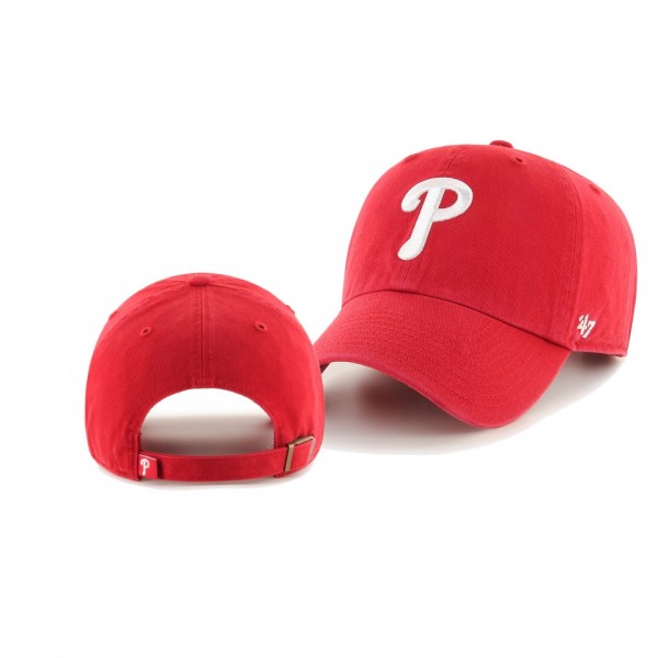 Youth Philadelphia Phillies Team Logo Red Clean Up Adjustable Hat