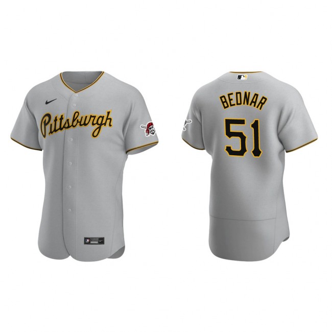 David Bednar Pittsburgh Pirates Gray Road Authentic Jersey