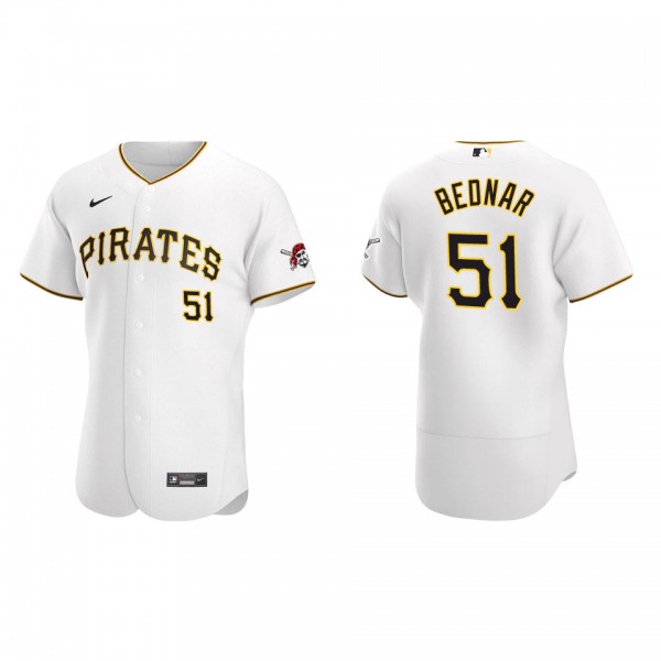 David Bednar Pittsburgh Pirates White Home Authentic Jersey