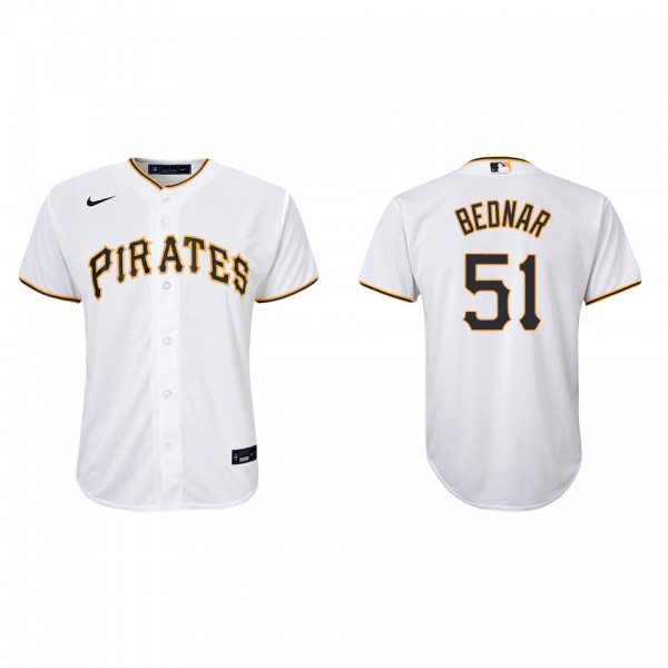 David Bednar Youth Pittsburgh Pirates White Home Replica Jersey