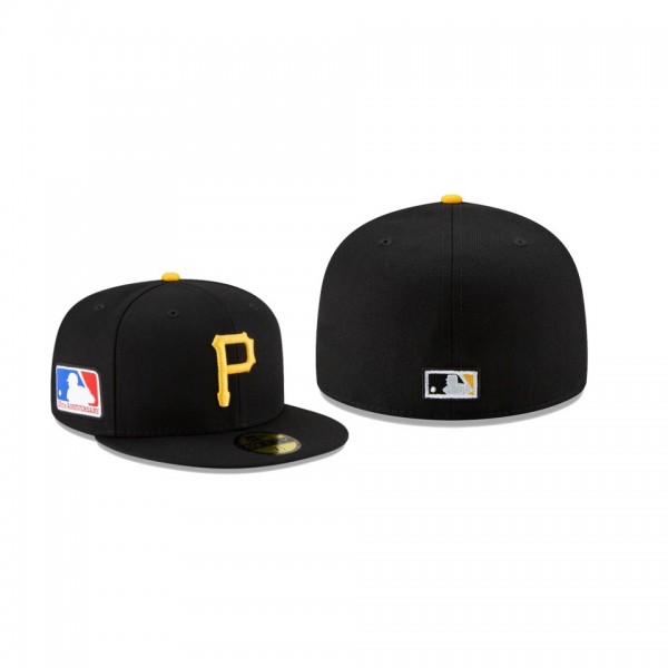 Men's Pittsburgh Pirates 100th Anniversary Patch Black 59FIFTY Fitted Hat