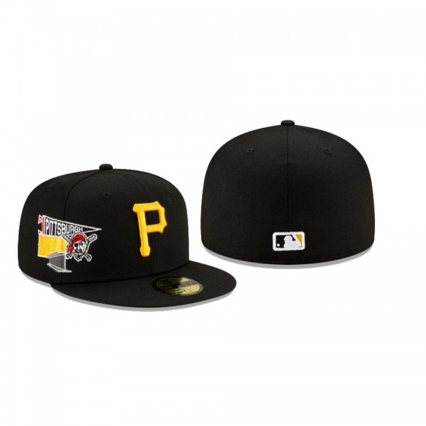 Men's Pittsburgh Pirates City Patch Black 59FIFTY Fitted Hat