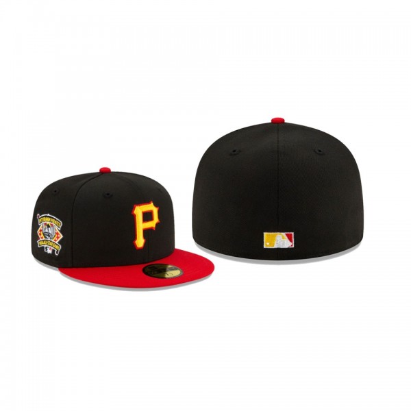 Men's Pittsburgh Pirates Floral Under Visor Black Authentic 1994 MLB All-Star Game 59FIFTY Fitted Hat