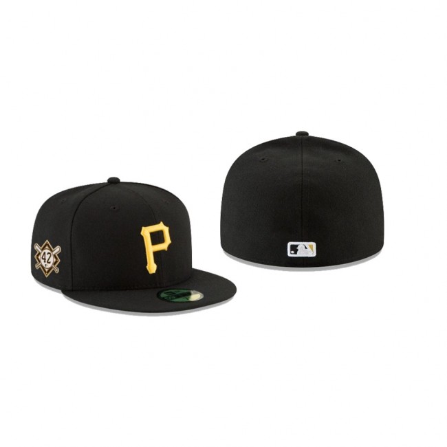Men's Pittsburgh Pirates Jackie Robinson Day Black 59FIFTY Fitted Hat