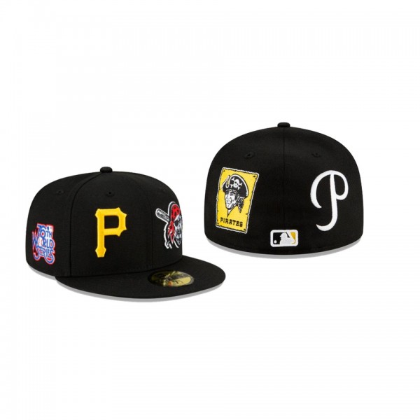 Men's Pittsburgh Pirates Patch Pride Black 59FIFTY Fitted Hat