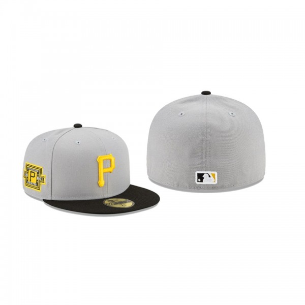 Men's Pittsburgh Pirates 1960 Season Anniversary Patch Gray 59FIFTY Fitted Hat