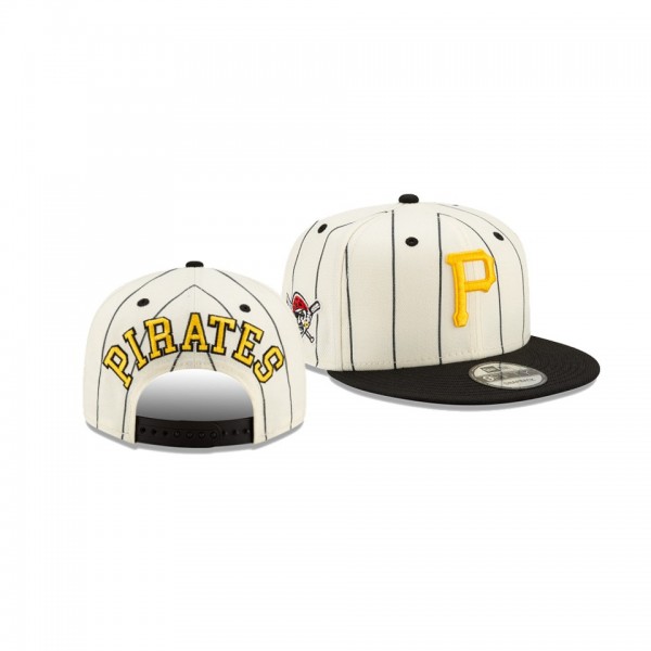 Men's Pittsburgh Pirates Pinstripe White 9FIFTY Snapback Hat
