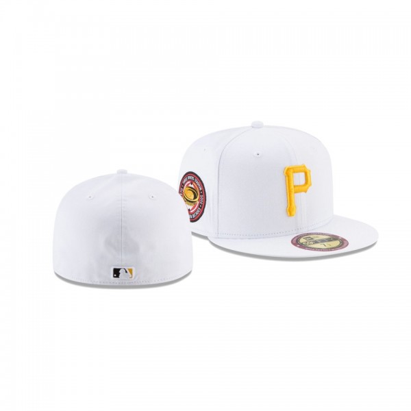 Men's Pittsburgh Pirates Stadium Patch White Optic 59FIFTY Fitted Hat